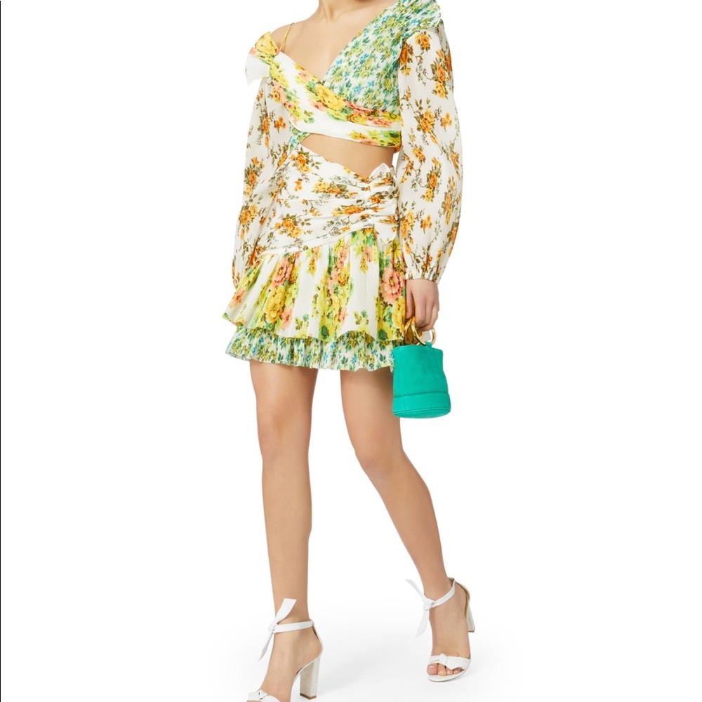 Zimmermann golden surfer cutout dress